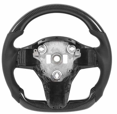 TESLA  D Shape Steering Wheel with Carbon Fiber for S X Y 3 Models