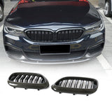BMW G30 Front Grill Double Line Black Glossy