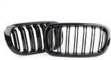 BMW F10  Front Grill Double Line Black Glossy