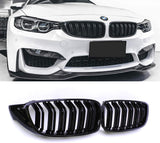 BMW F32 F33  Front Grill Double Line Black Glossy