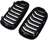 BMW F10  Front Grill Double Line Black Glossy