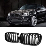 BMW X5 F15 F16 Front Grill Double Line Black Glossy