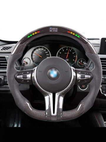 BMW D Shape LED Steering Wheel with Carbon Fiber for F series